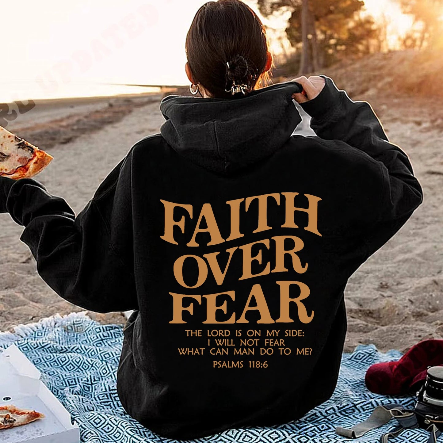 Jesus hoodie. Faith over fear.